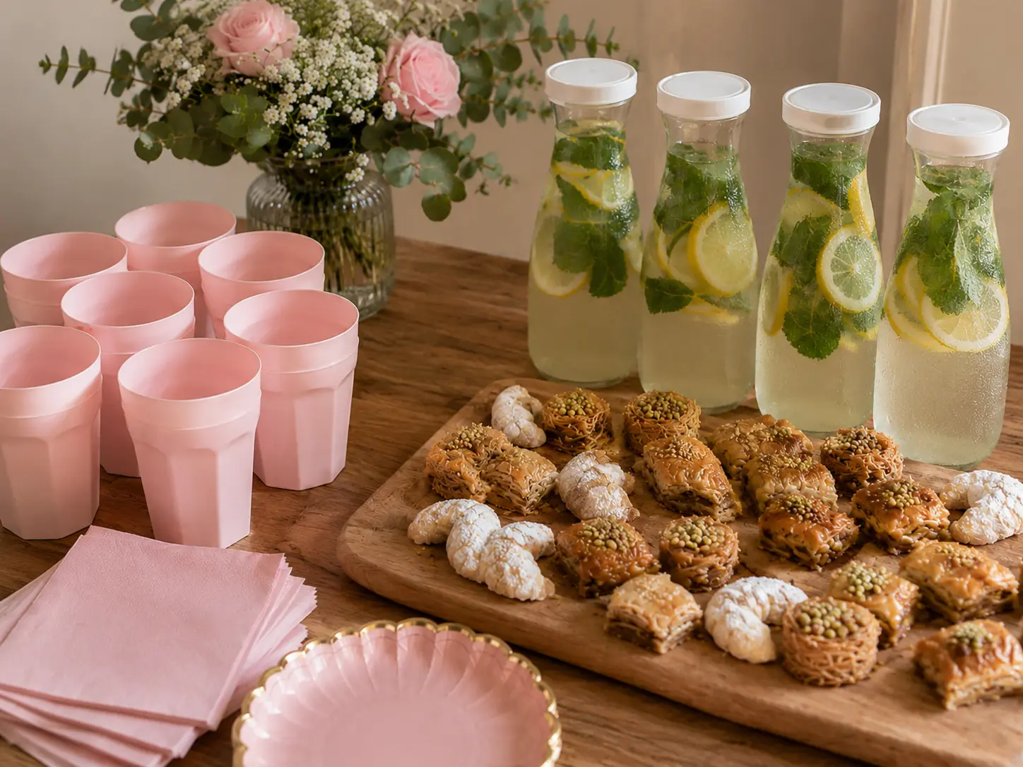 Goûter oriental avec citronnade maison et pâtisseries pour EVJF